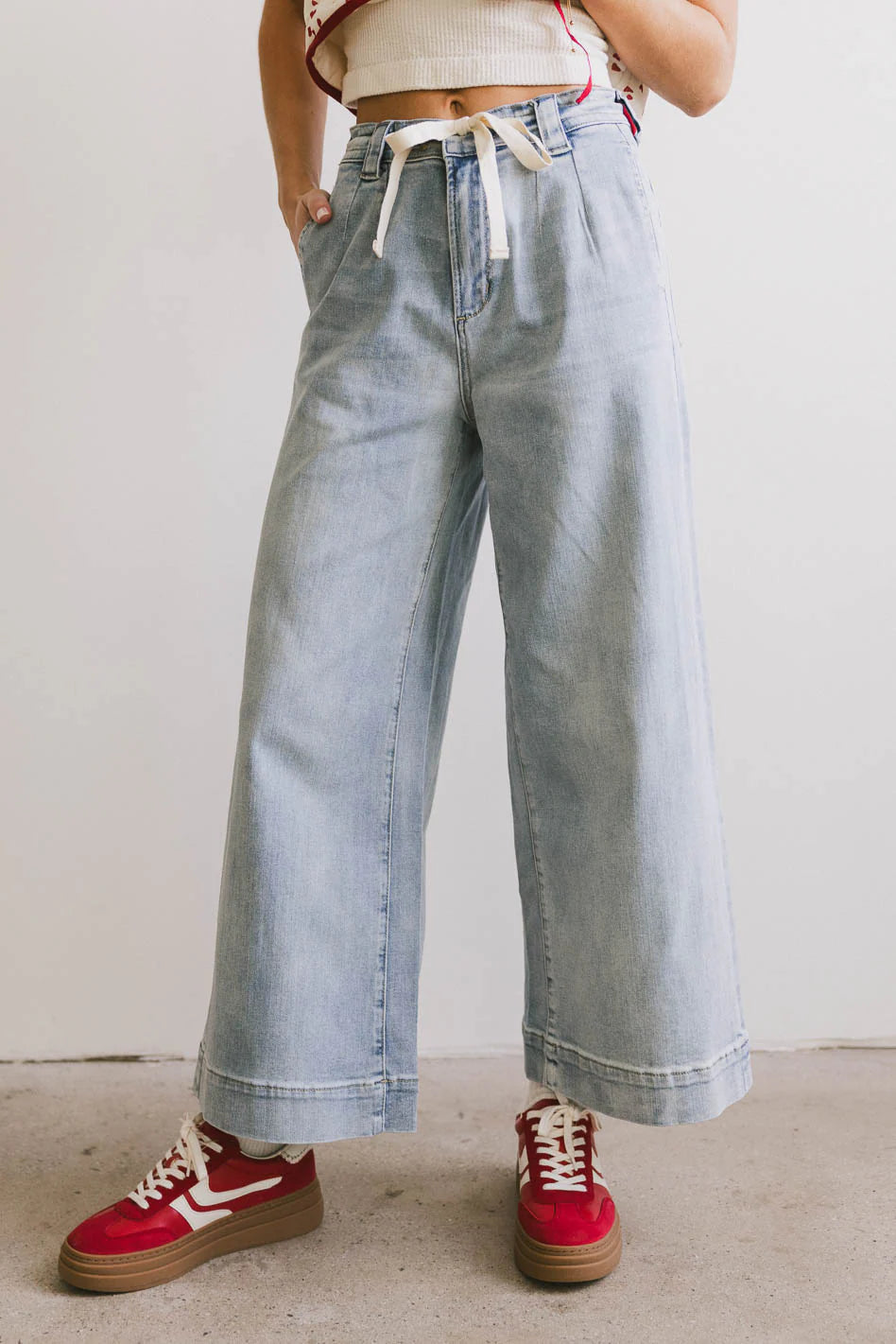 Pablo Wide Leg Denim Pants