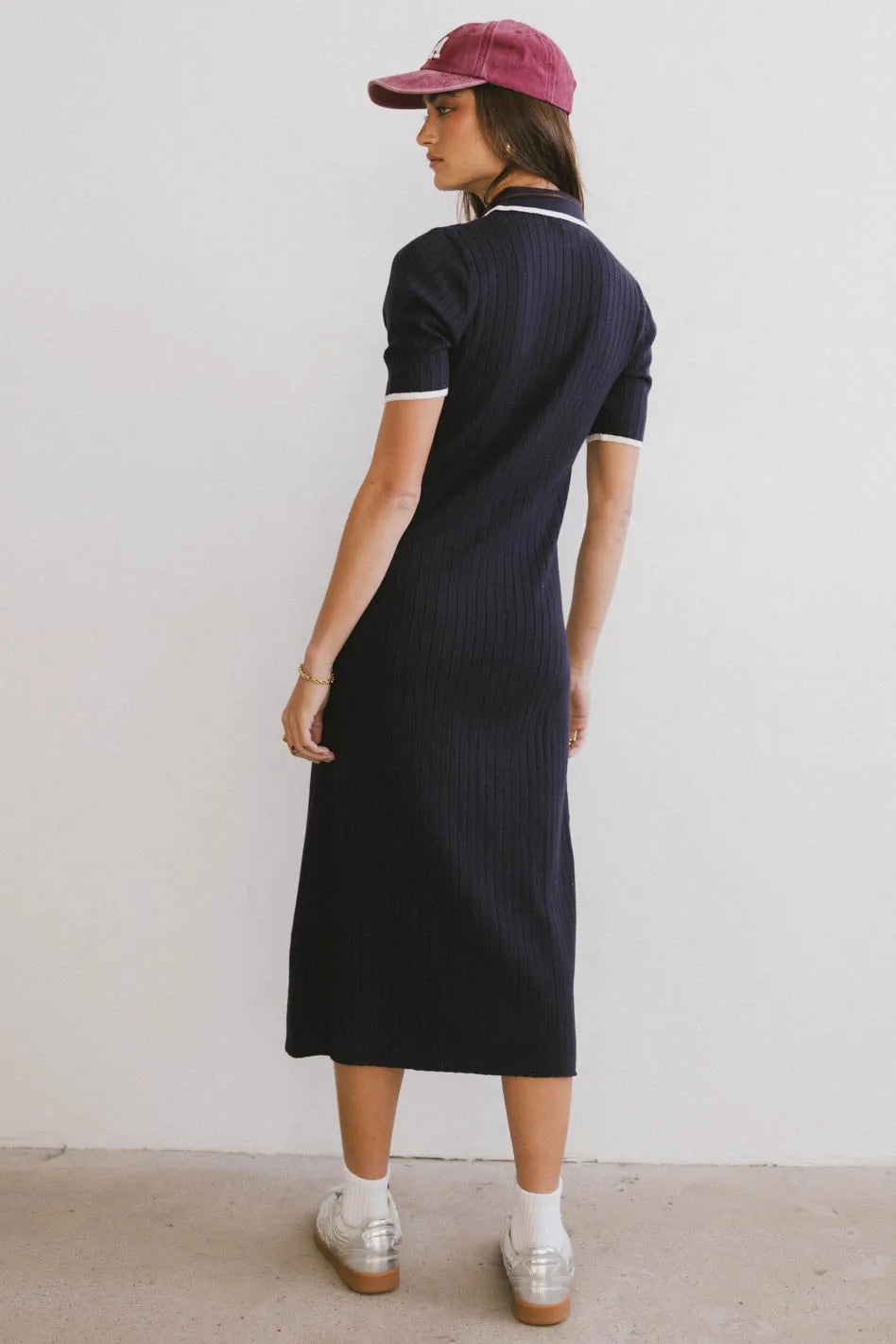 Posie Ribbed Knit Midi Dress