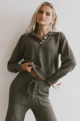 Breck Knit Sweater in Olive - FINAL SALE