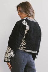 Benja Embroidered Jacket in Black