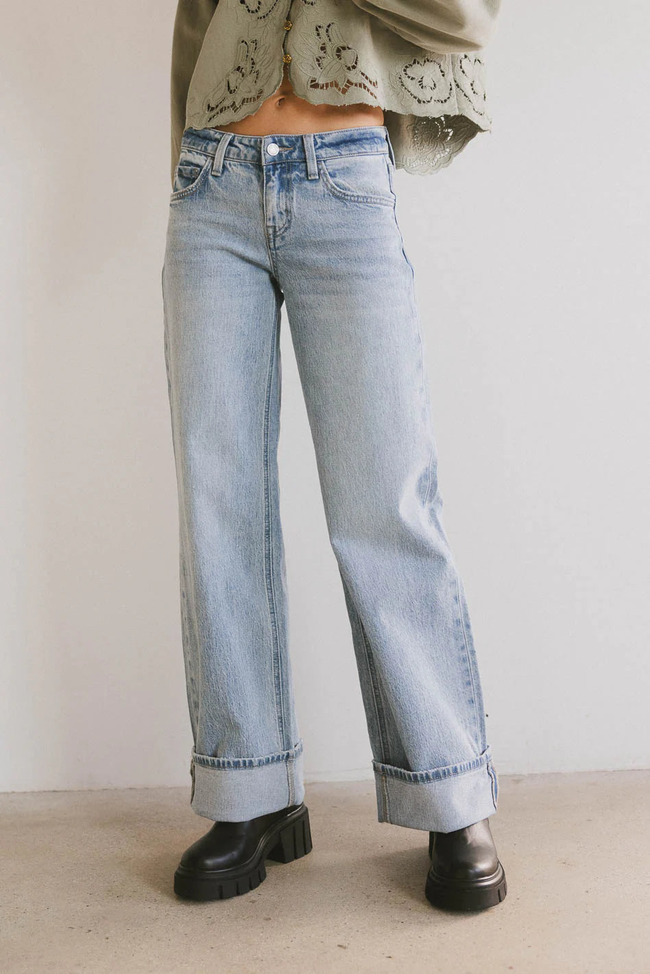 Marcia Cuffed Baggy Jeans