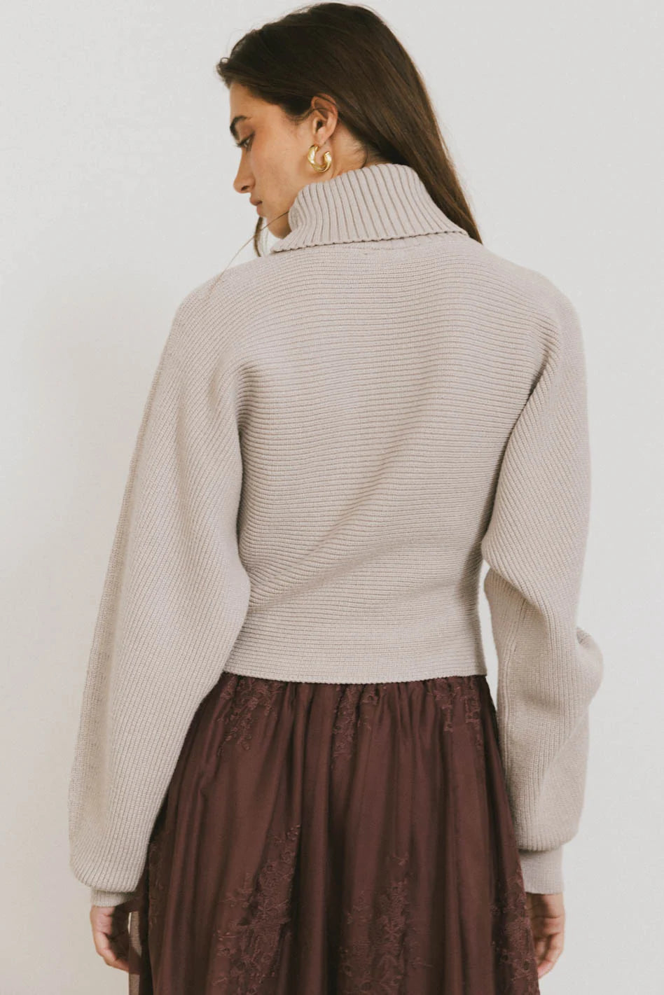 Gracelyn Turtleneck Sweater in Fog