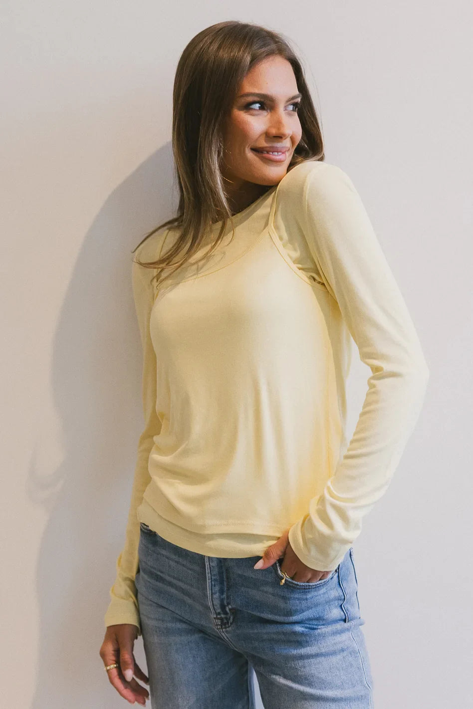 Annalise Knit Top in Yellow