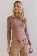 Lexie Ribbed Top in Berry