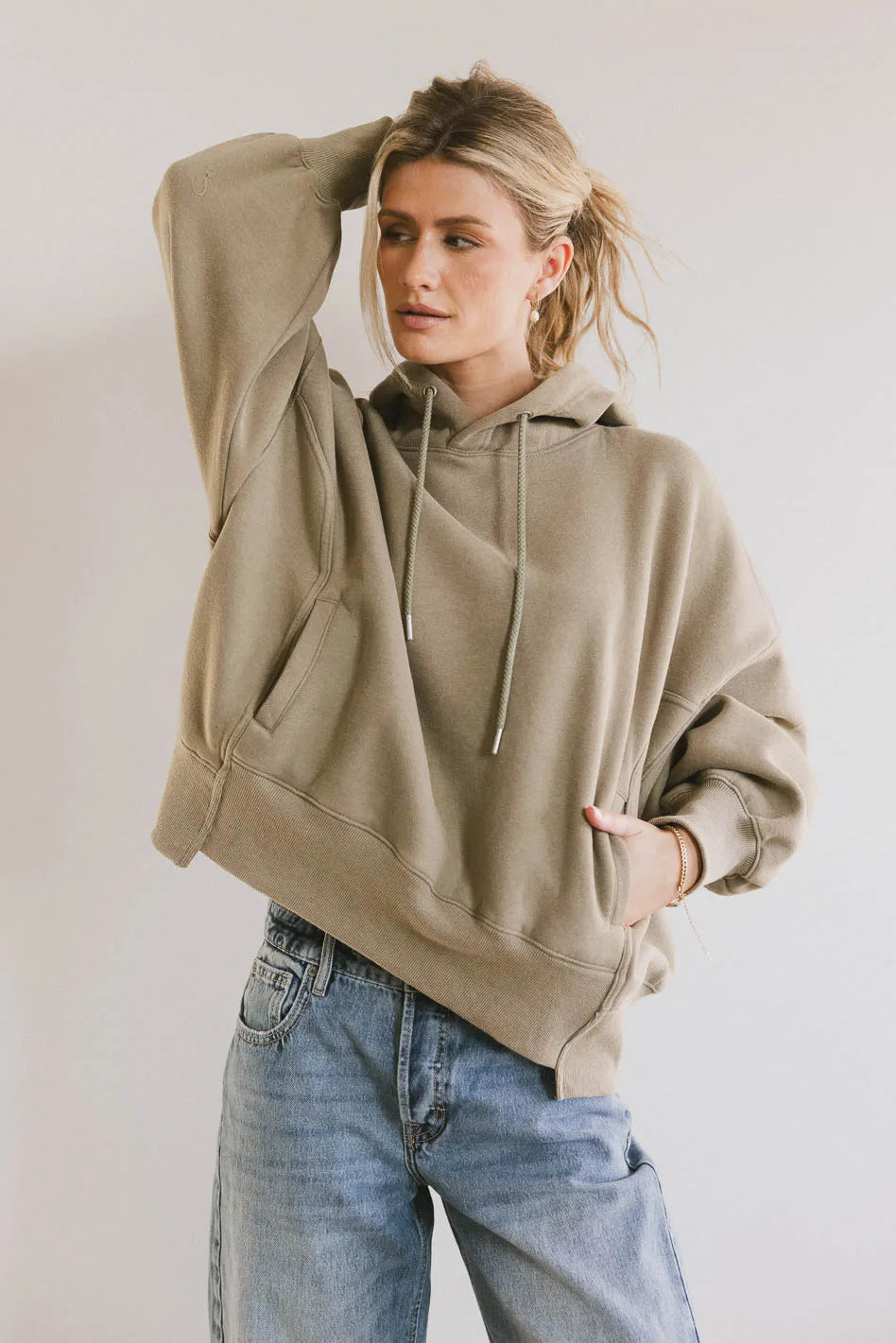 Andie Oversized Hoodie in Sage