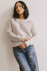 Juniper Textured Sweater in Grey