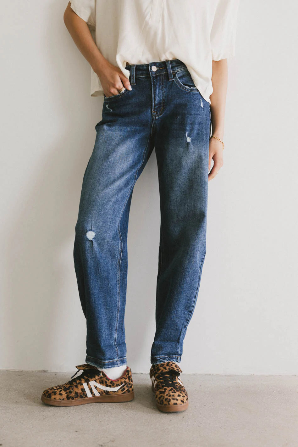 Tara Cuffed Barrel Jeans