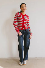 Albia Cherry Striped Cardigan