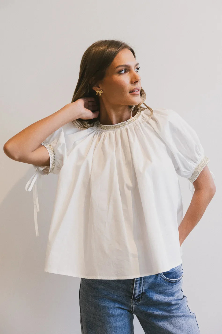 Vicki Blouse in Ivory