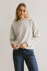 Leander Knit Sweater in Grey