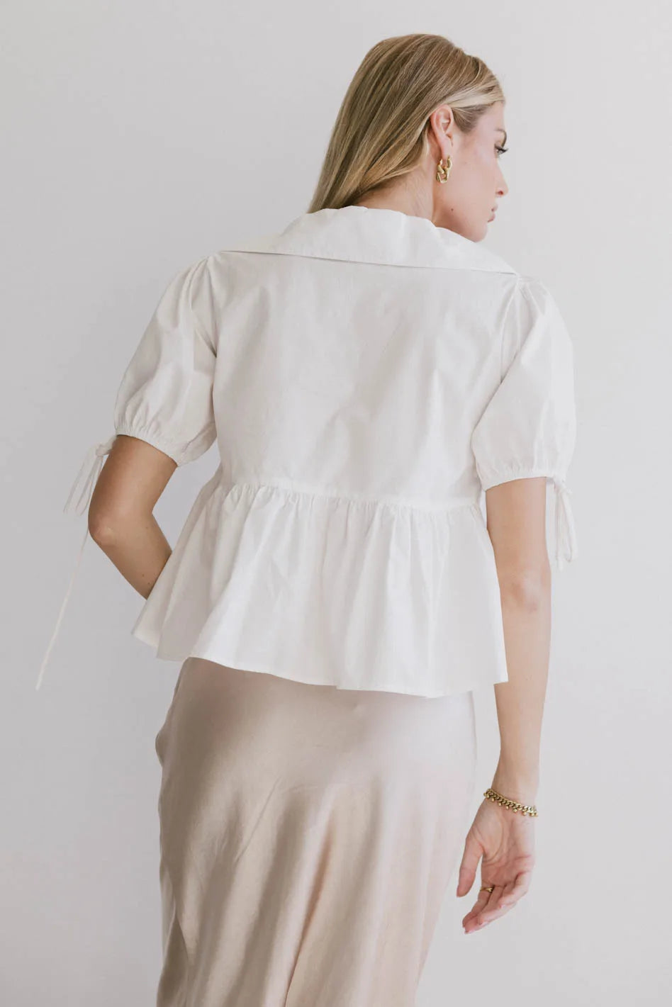 Bea Collared Peplum Blouse