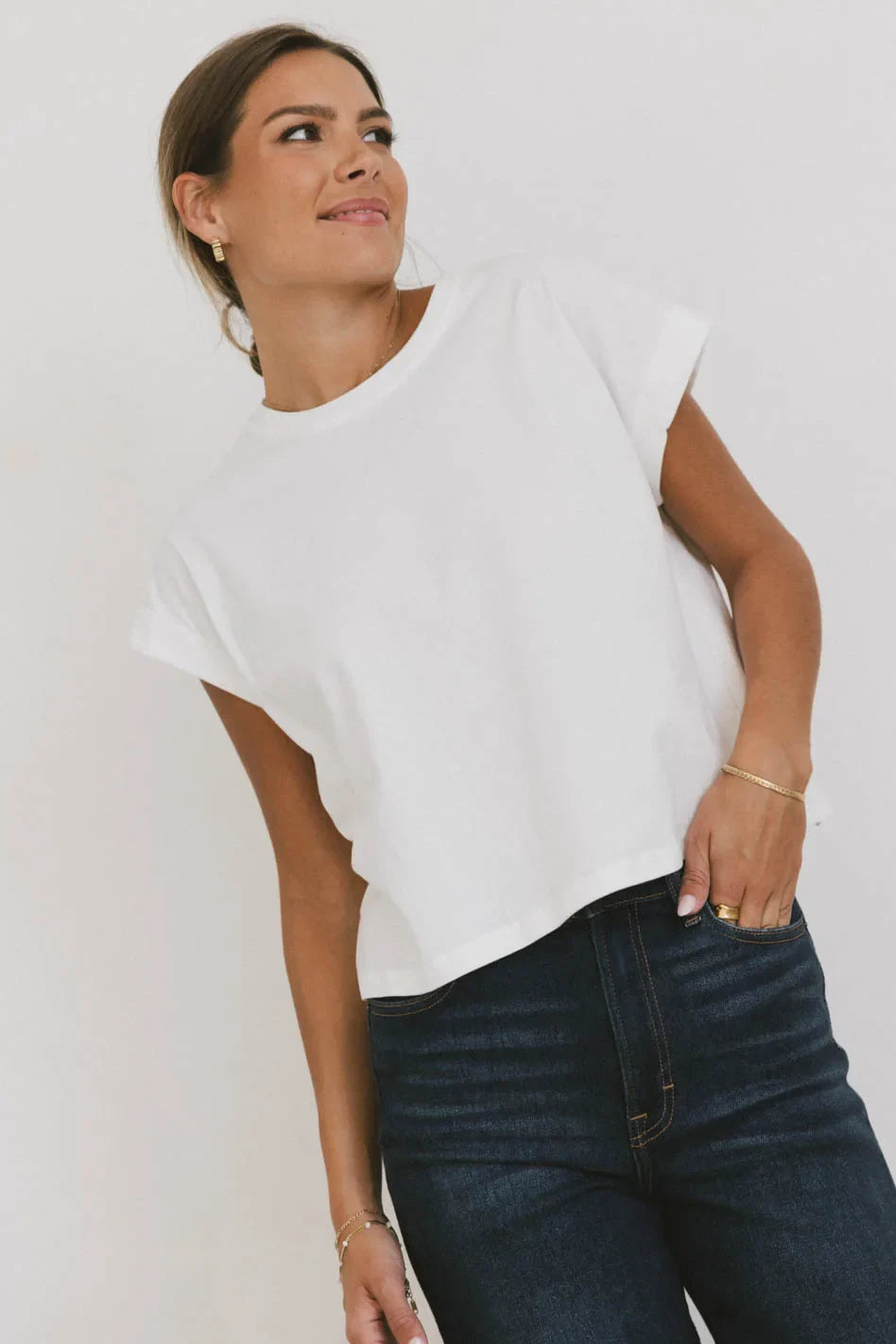 Rowena Boxy Top in White