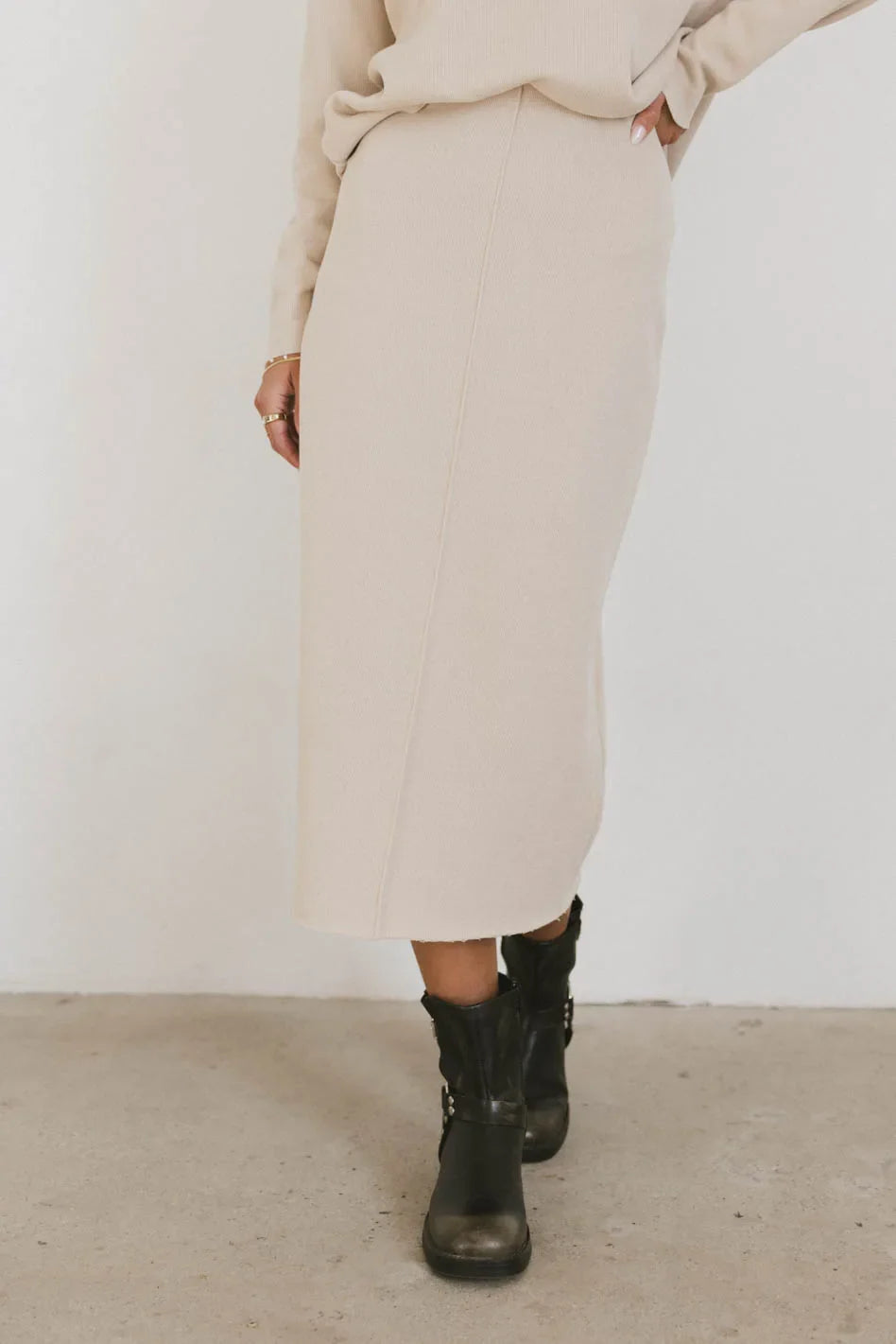 Harden Midi Skirt in Taupe