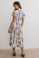 Mikaela Abstract Midi Dress