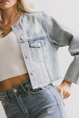 Marlowe Cropped Denim Jacket