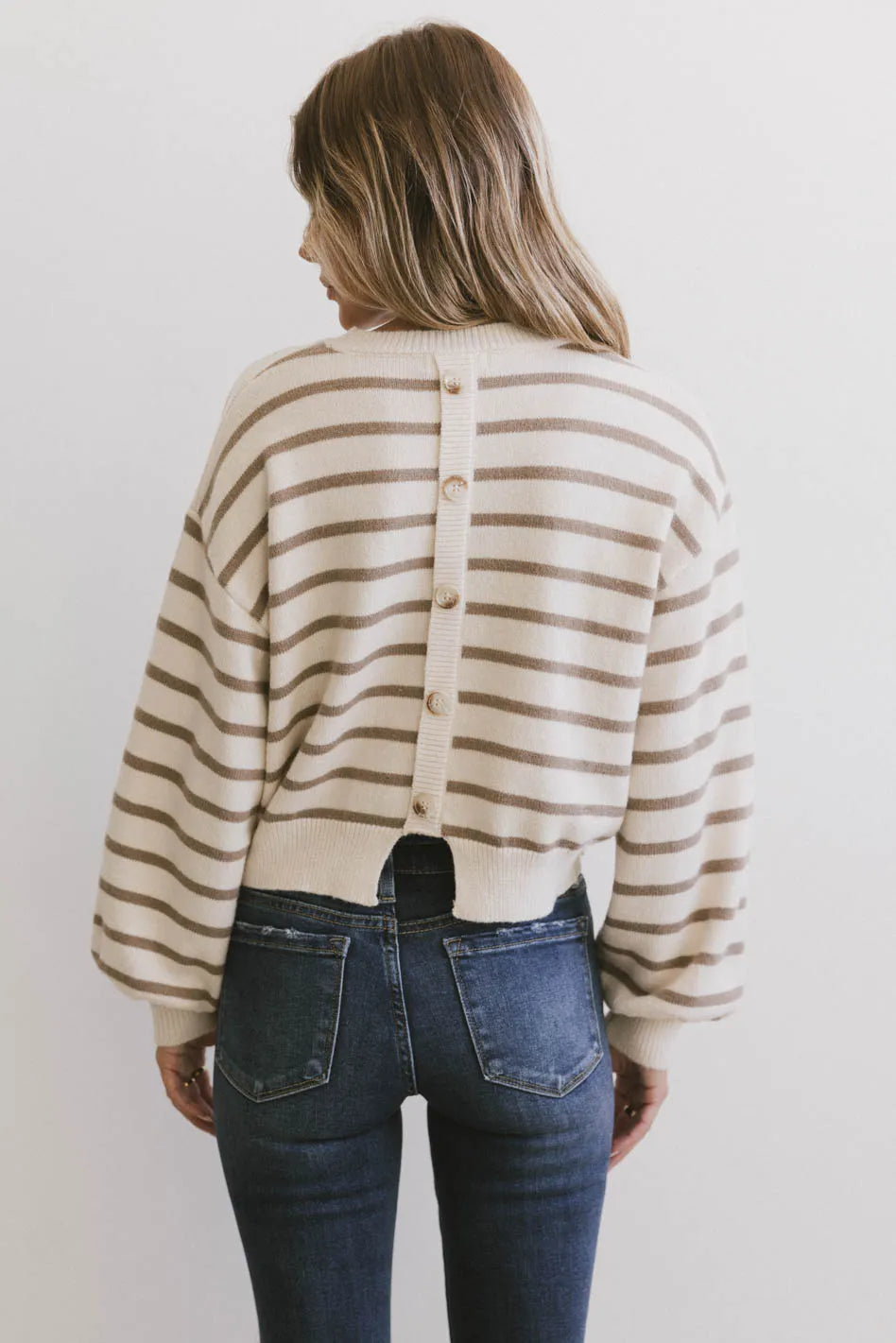 Roelle Striped Sweater in Camel