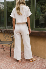 Benji Cotton Gauze Pants in Ecru - FINAL SALE