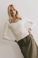 Hazel Ribbed Sweater in Cream