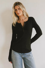 Ivanna Henley Top in Black