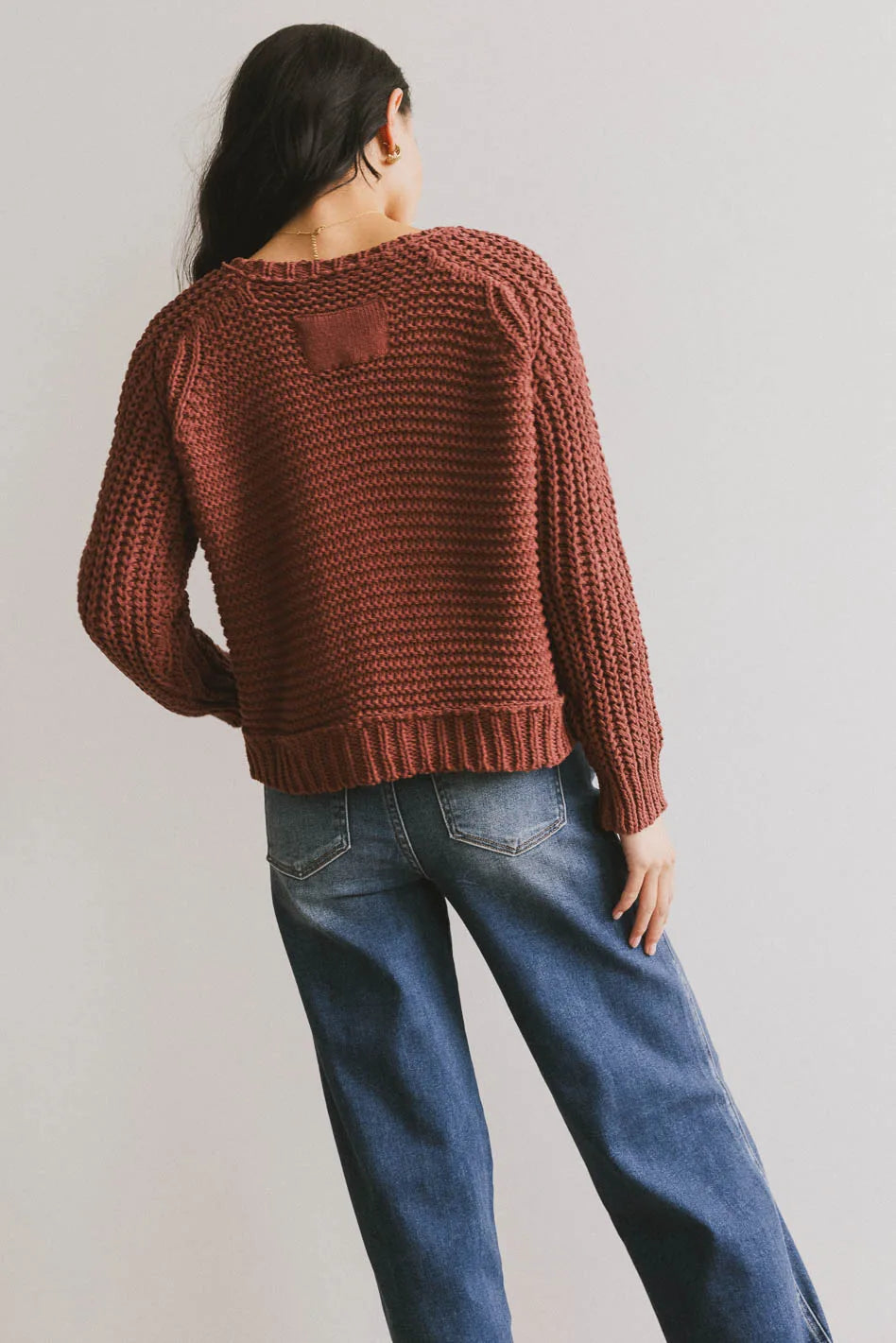 Juniper Textured Sweater in Berry