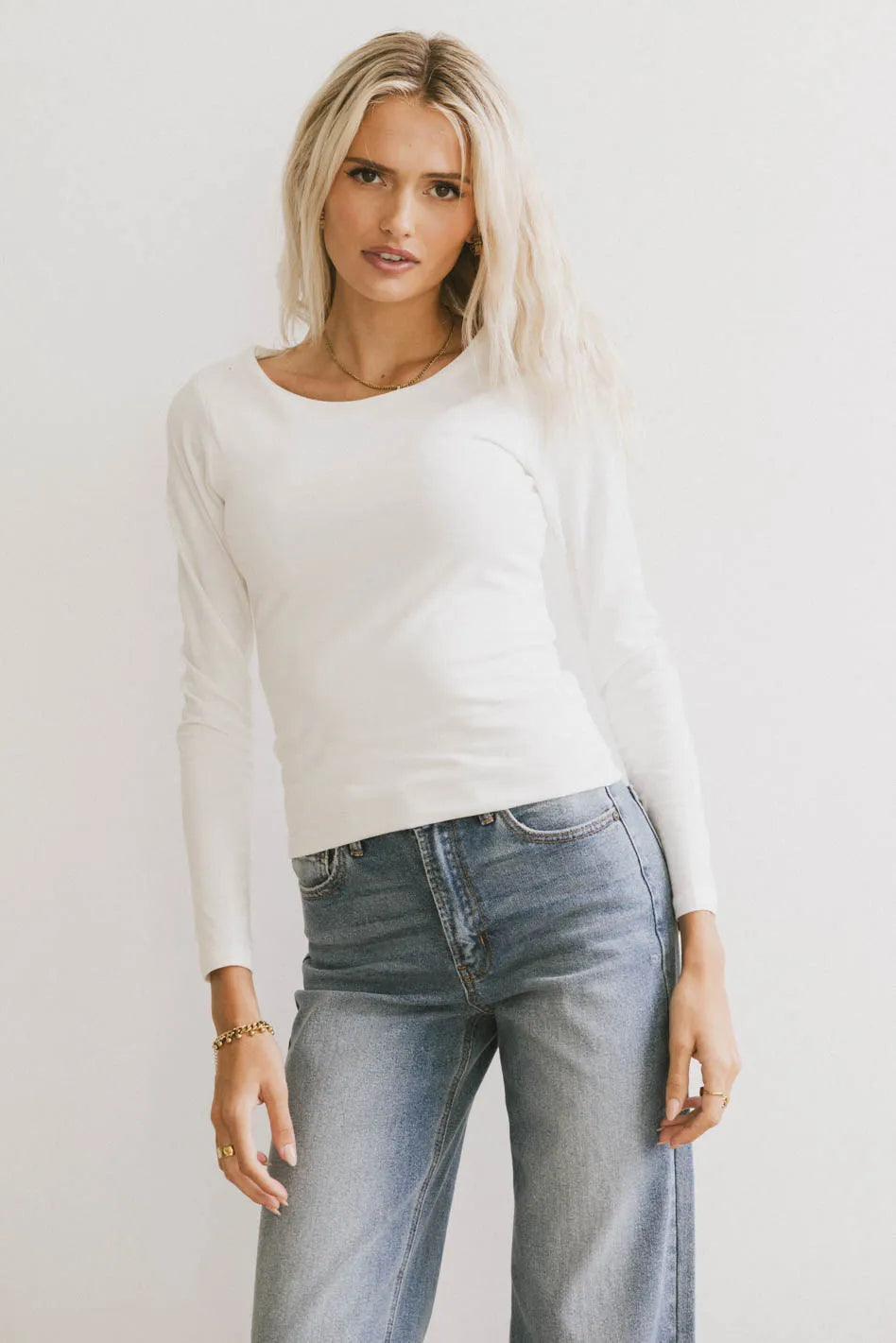 Kendra Basic Top in Ivory