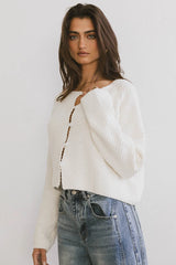 Cabbet Cardigan in Ivory