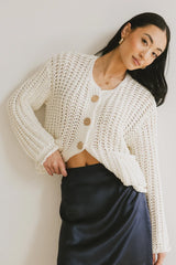 Janelle Knit Cardigan in Cream