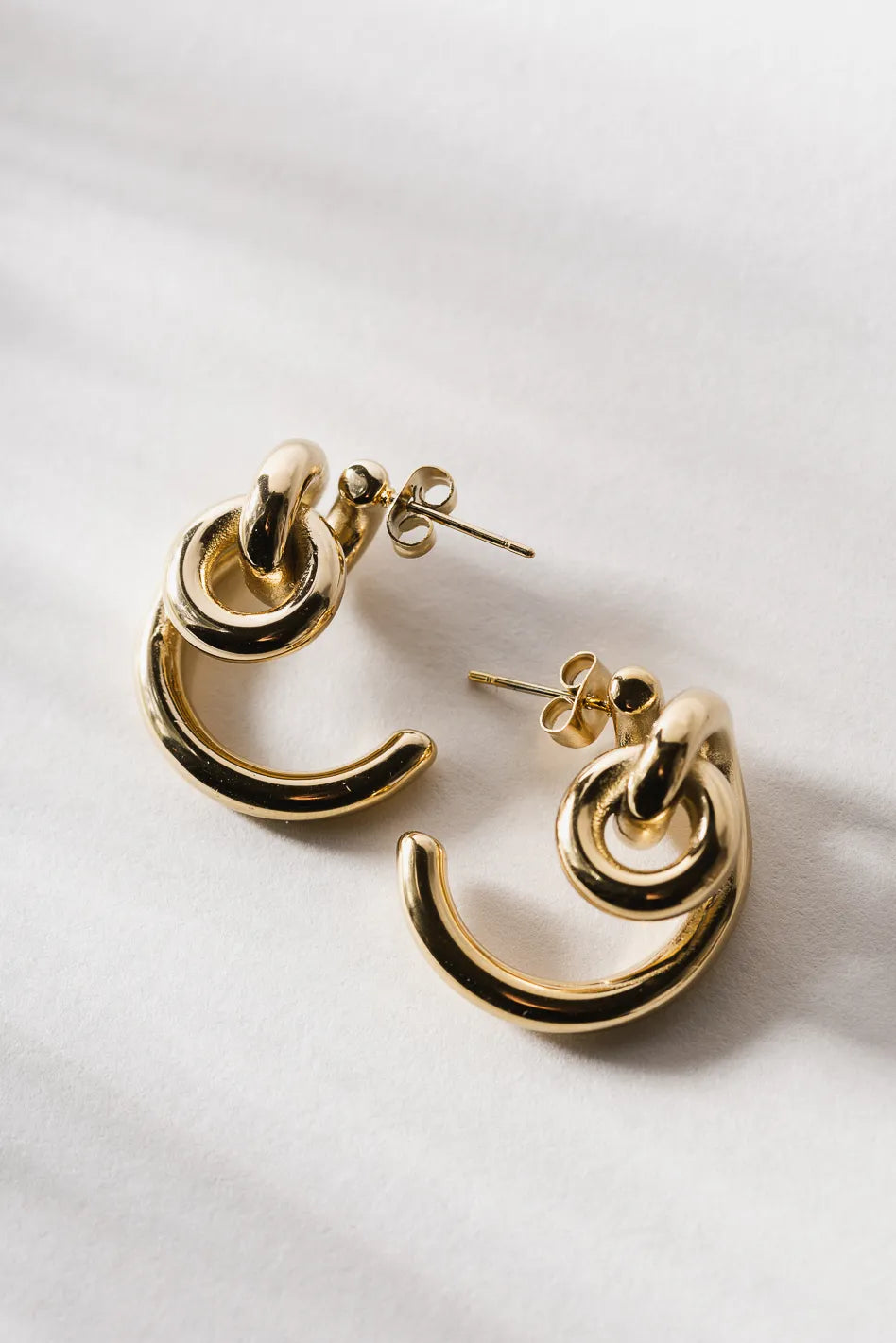 Eliana Abstract Earrings in Gold - Tarnish Free - FINAL SALE