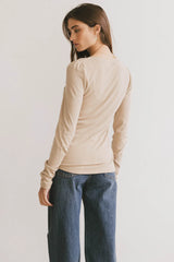 Ivanna Henley Top in Taupe