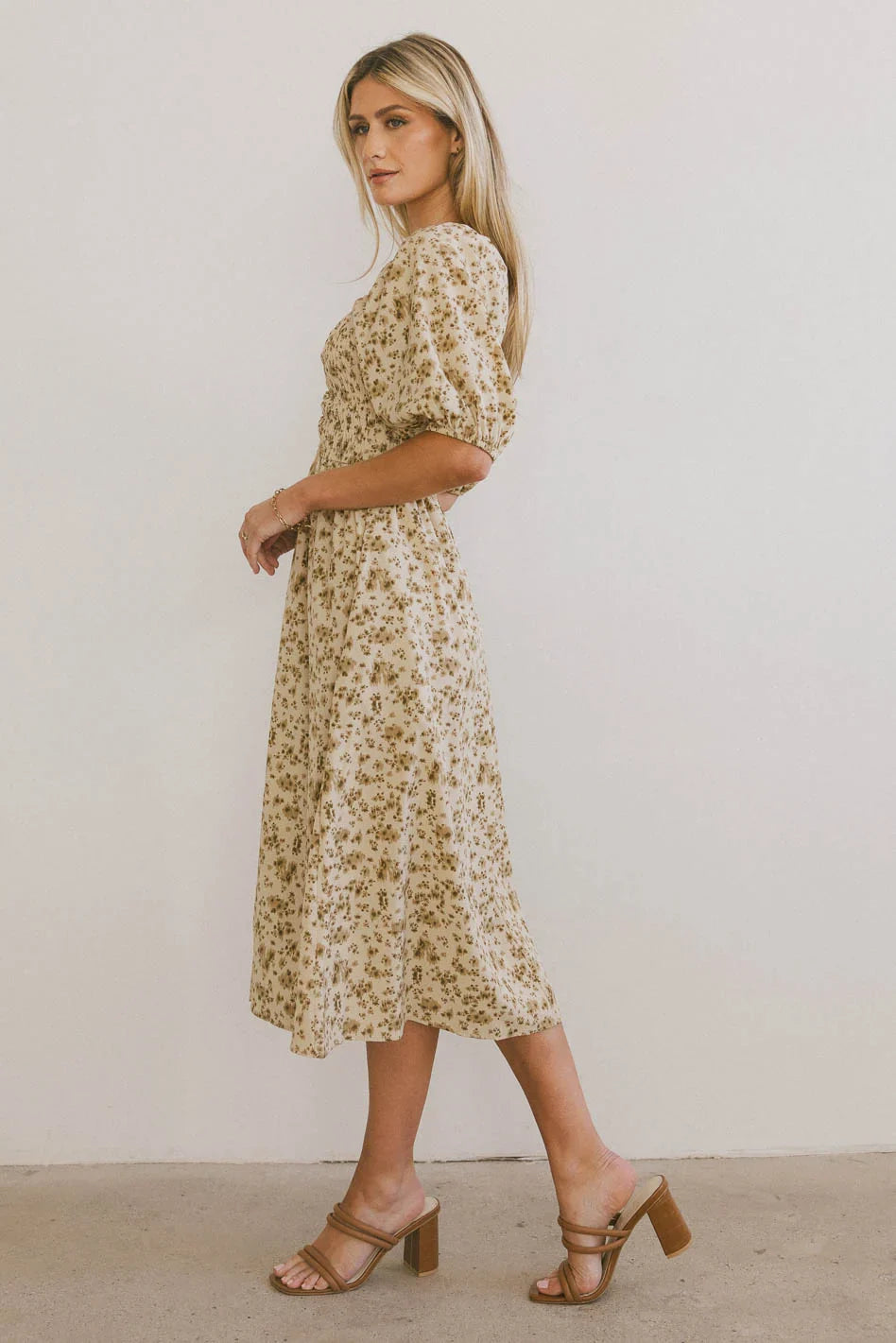 Justine Smocked Midi Dress