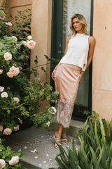 Frankie Asymmetrical Skirt in Peach