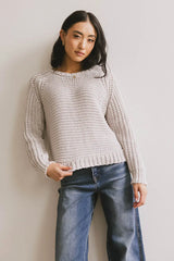 Juniper Textured Sweater in Grey