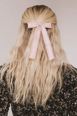 Long Tail Bow Hair Clip in Pink