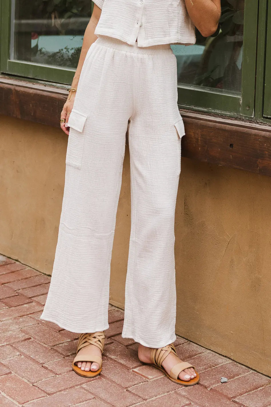 Benji Cotton Gauze Pants in Ecru - FINAL SALE