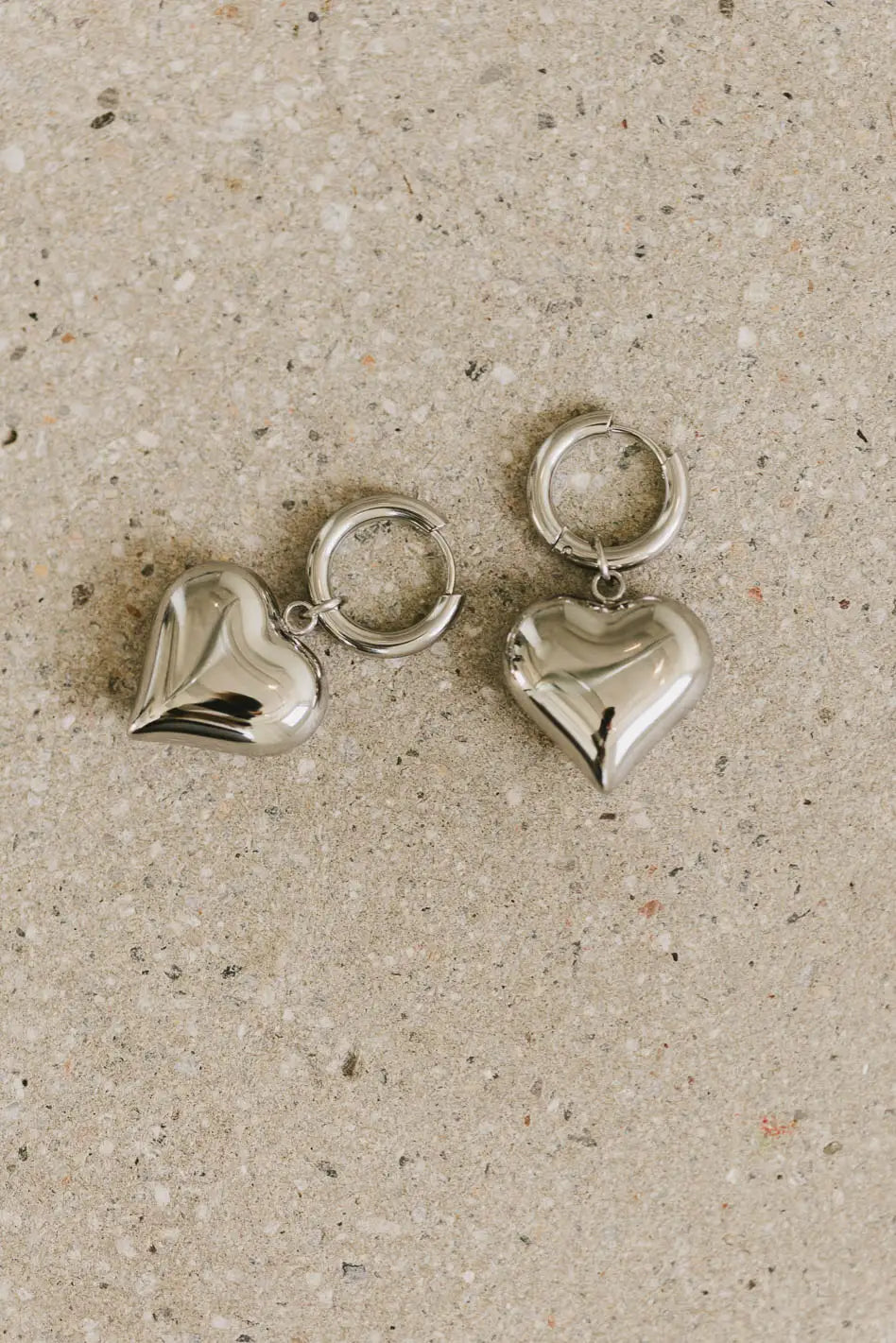 Taryn Hoop Heart Earrings