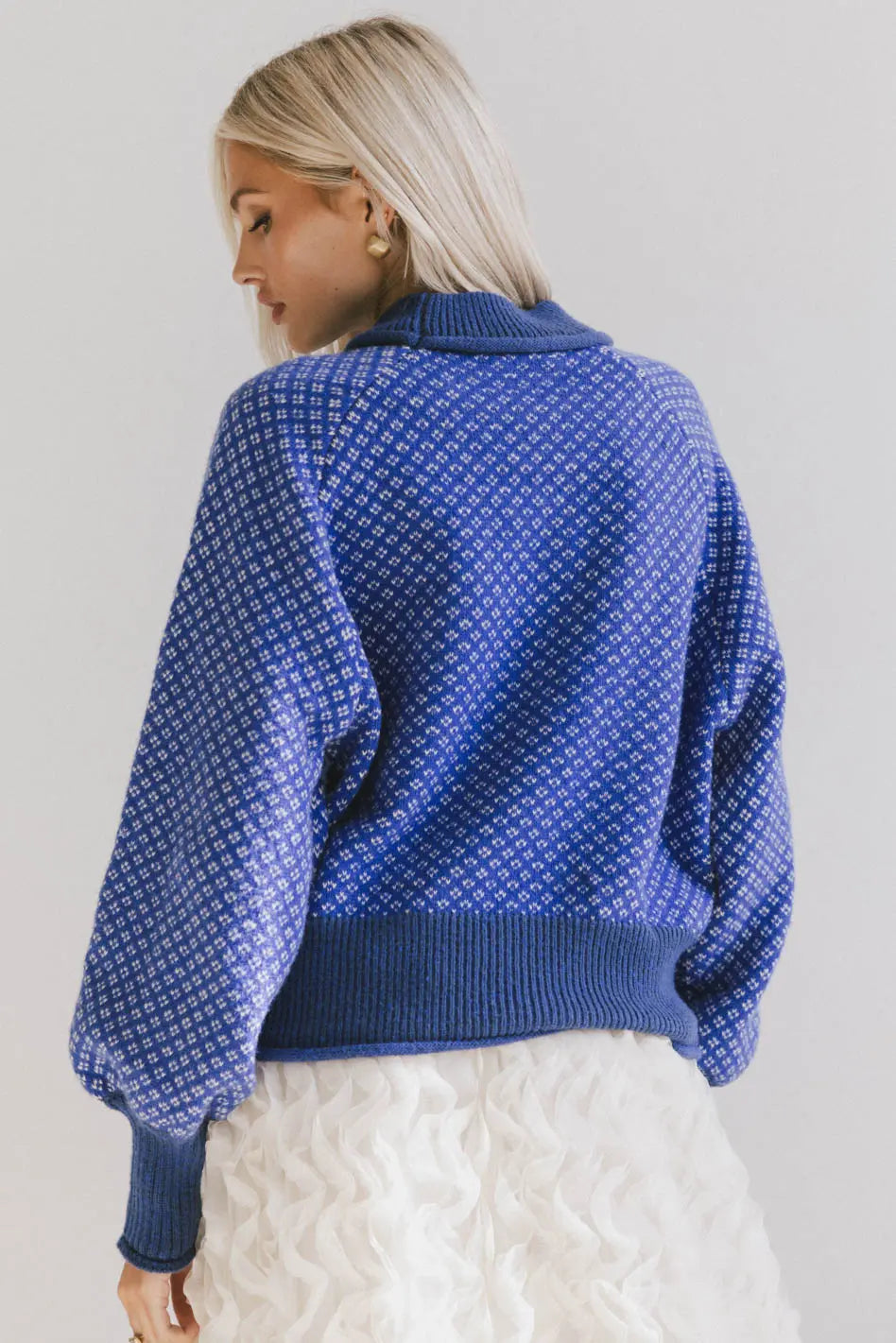 Nathalia Knit Sweater in Cobalt