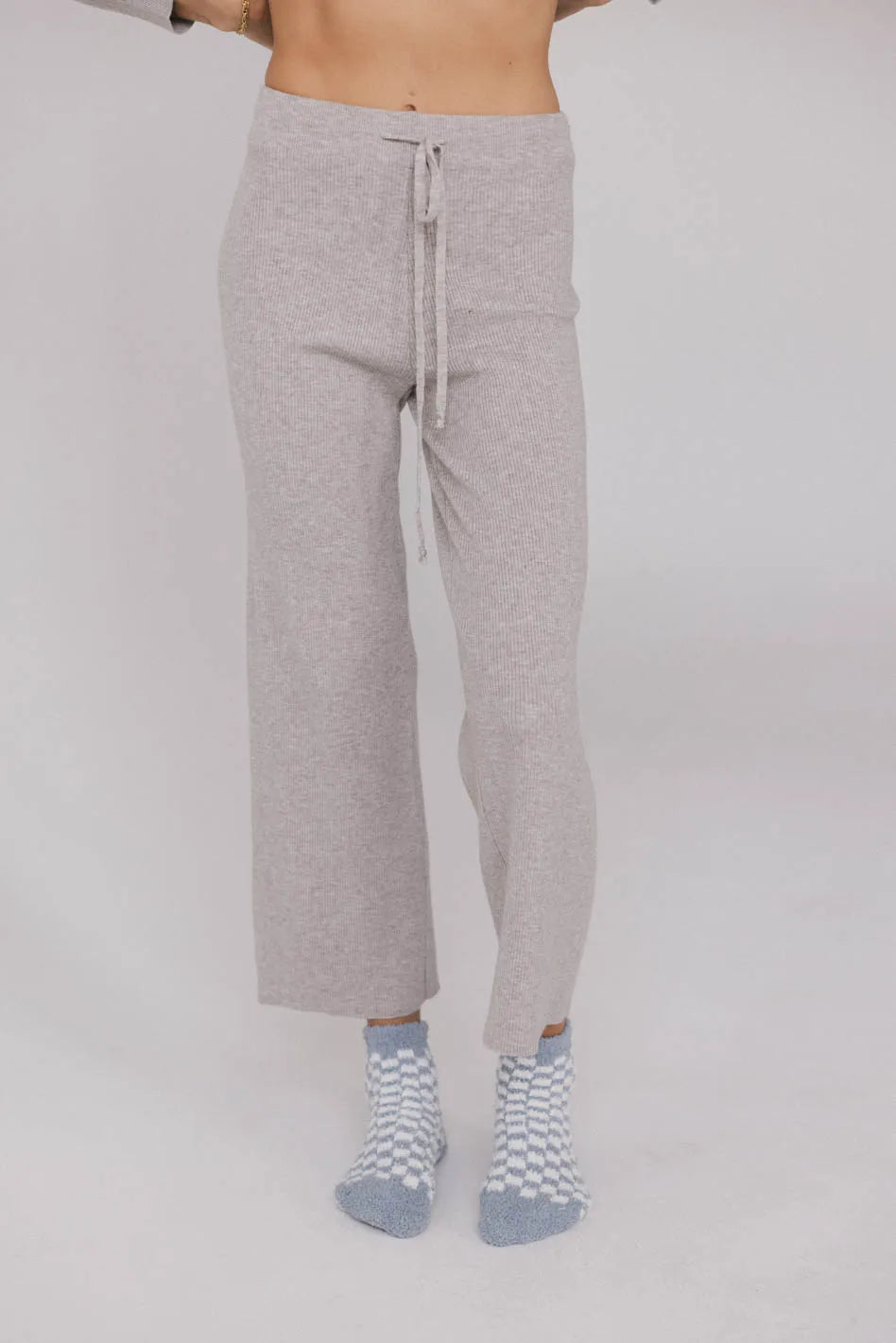 Evelise Ribbed Pants in Grey