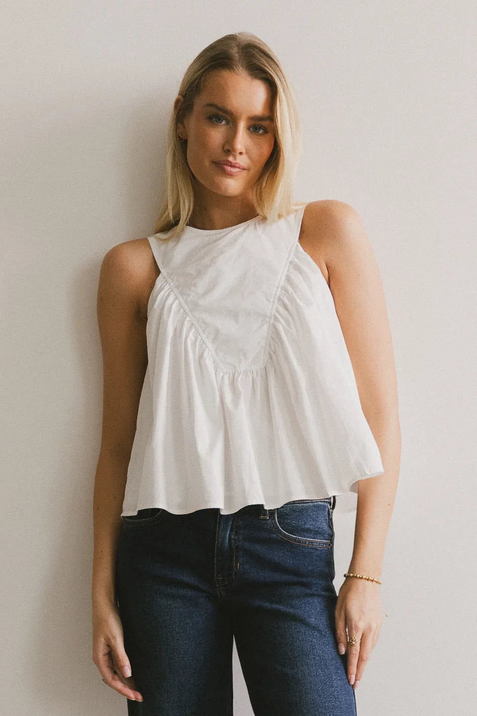 Anselle Swing Blouse in White