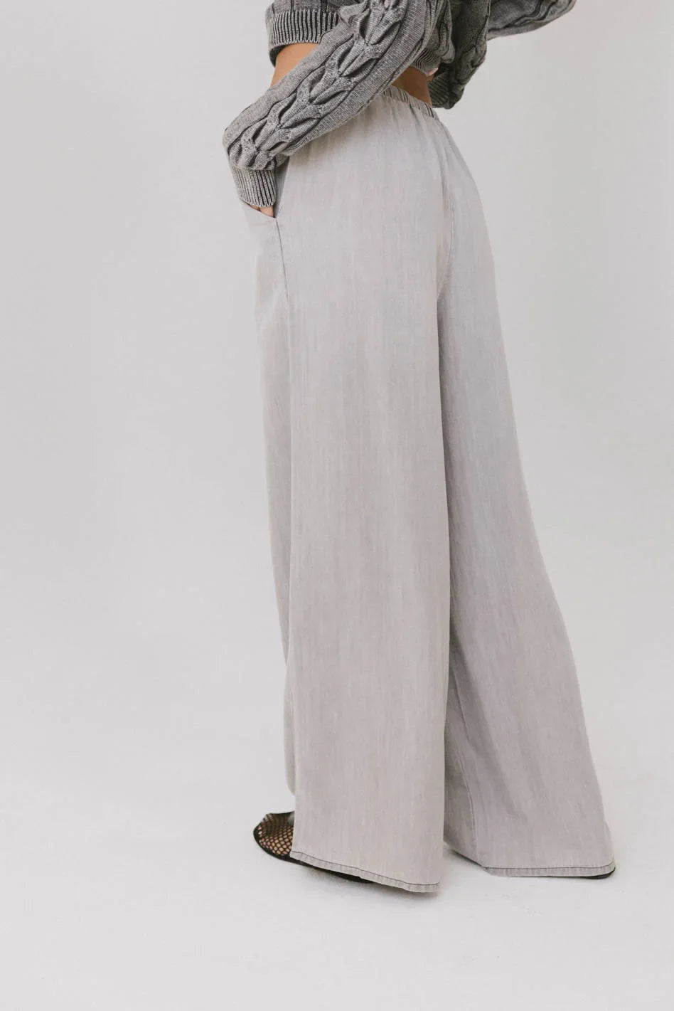 Luisa Wide Leg Pants in Grey - FINAL SALE