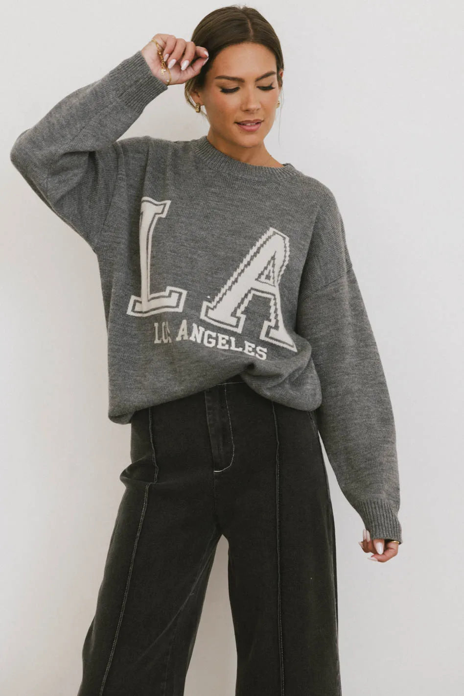 Urban Graphic Knit Sweater - Los Angeles