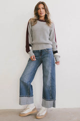 Fenna Cuffed Wide Leg Jeans