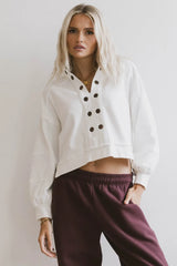 Maxfield Grommet Top in White