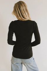 Ivanna Henley Top in Black