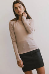 Della Shimmer Top in Mauve - FINAL SALE