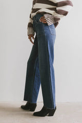 Haley Distressed Wide Leg Jeans