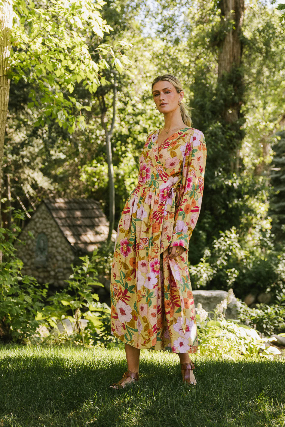 Celine Floral Wrap Dress