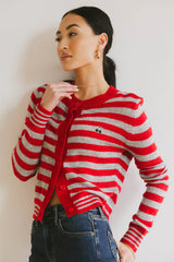 Albia Cherry Striped Cardigan