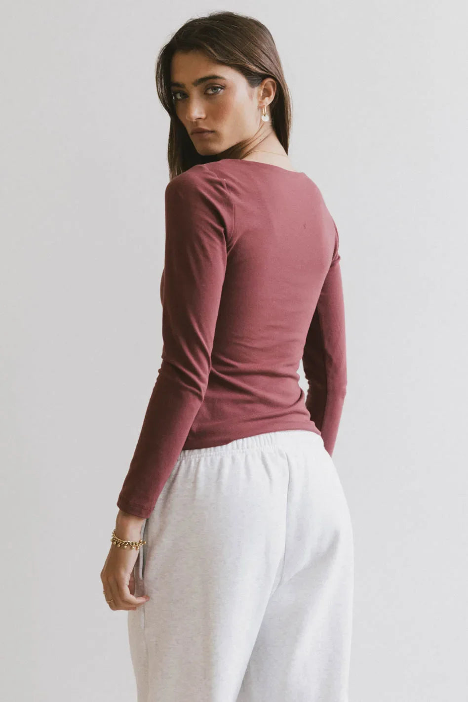 Kendra Basic Top in Berry