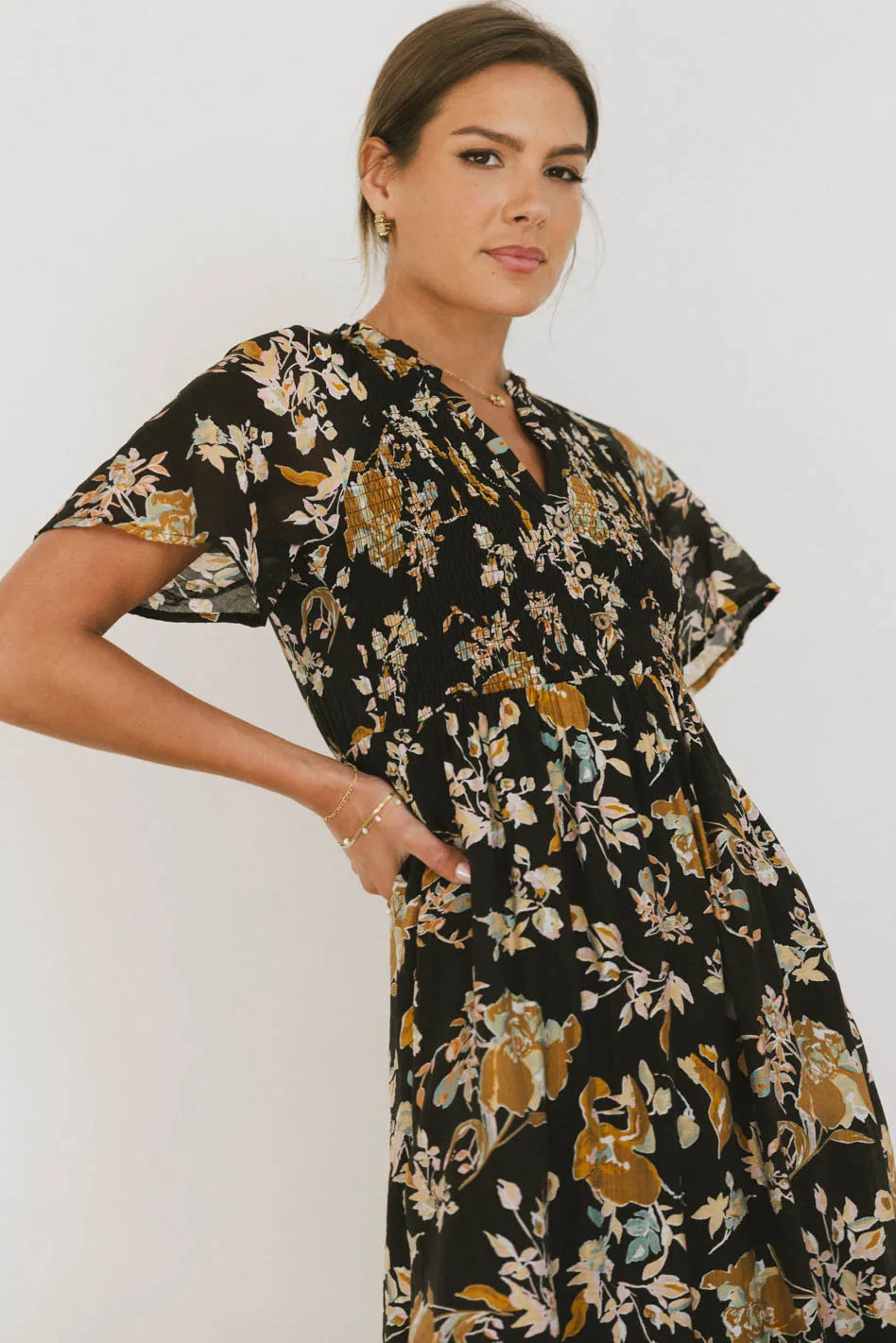 Kaitlyn Floral Midi Dress