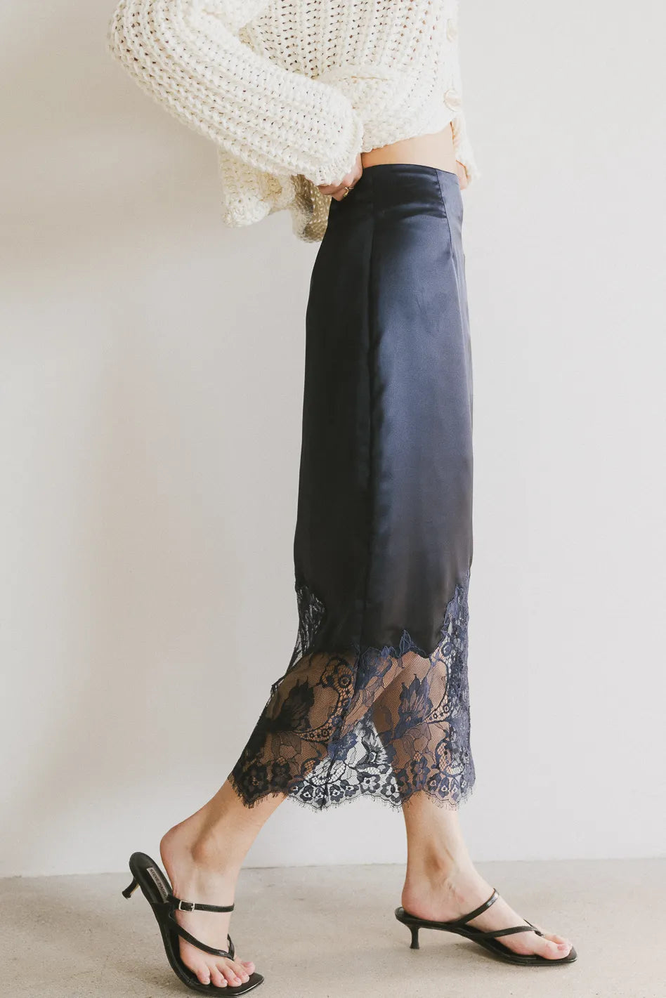 Frankie Asymmetrical Skirt in Navy